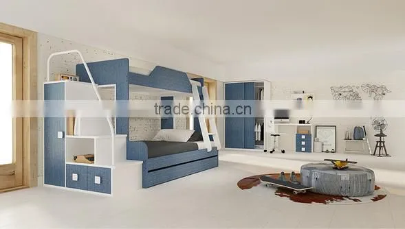 Modern Design Kids Bunk Bed With Cowboy Color photo-5
