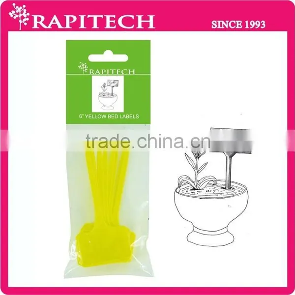 6 Inch Rapitech Plastic Yellow Gardening Plant Bed Labels photo-2