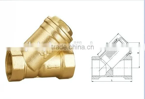 Y Type Brass/Copper Threade Strainer Filter for Plumbing Materials photo-2
