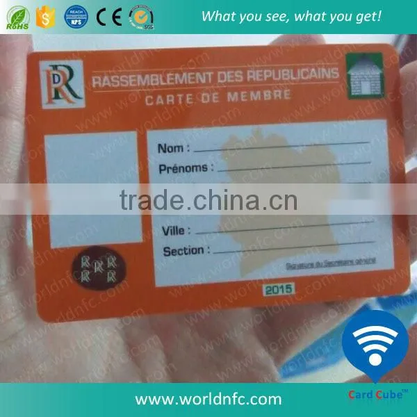Custom CMYK Reprinted Plastic PVC Card With Hologram Sticker photo-2