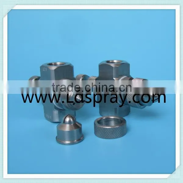 Liquid and Air Internal Mixing Flat Fan Spraying Atomizing Nozzles photo-5