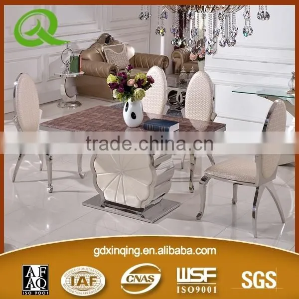 TH365 Hot Sale Modern Cheap Stainless Steel Dining Table With Glass photo-4
