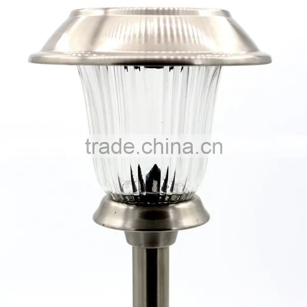 2pk Stainless Steel Solar Garden Lawn LED Path Light photo-2