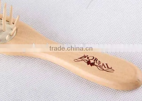 64 Holes Wooden Message/comb Hair Brush photo-2
