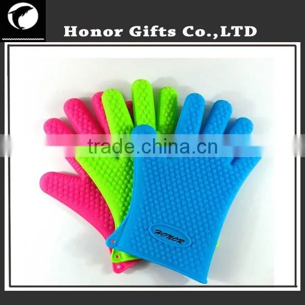 High Standard Custom Silicone Heat Resistant Grilling BBQ Gloves photo-6