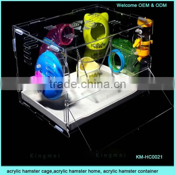 Large Capacity and Comfort Clear Acrylic Hamster Container photo-4