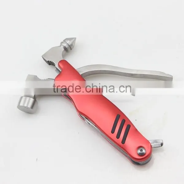 Red Multi-function Tool Hammer Drill Plier 7 in 1 Multi Hammer photo-2