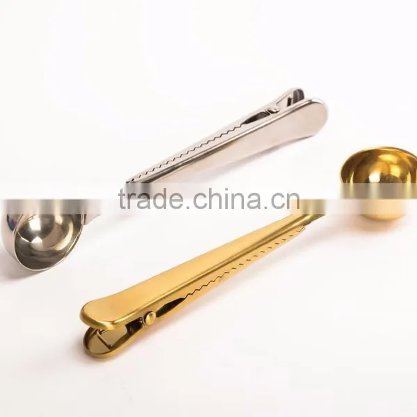 304 Stainless Steel Food Grade Measured Coffee Spoon With Clip photo-2