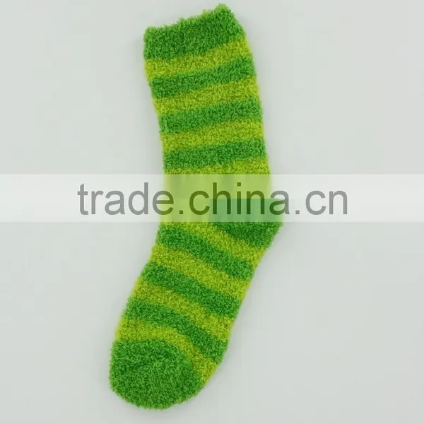 Cheap Soft Microfiber Cozy Stirp Socks Women photo-2
