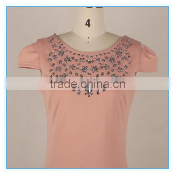 Women Sexy Backless Bodycon Slim Fit Dress With Crystal Beaded2016 photo-4