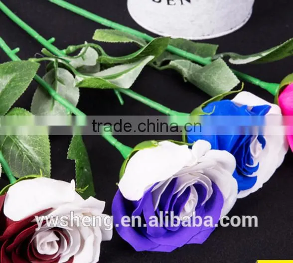 Wholesale Decorative Artificial Two-tone Rose Flower Soap Flower for Festival photo-4