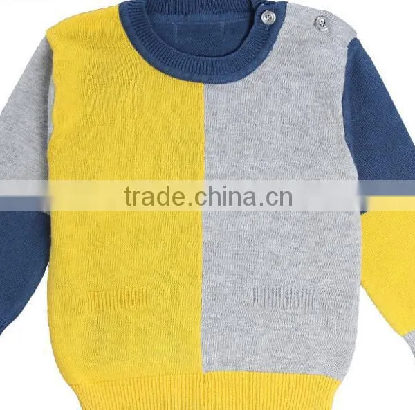 2017 2018 Baby Boys Stylish Contrast Block Color Pullover Sweaters photo-2