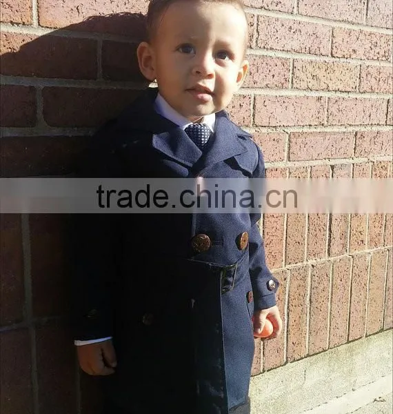 Stylish Coat Little Trench Wool Coats Kids Clothes Boys Formal Winter Jacket photo-4
