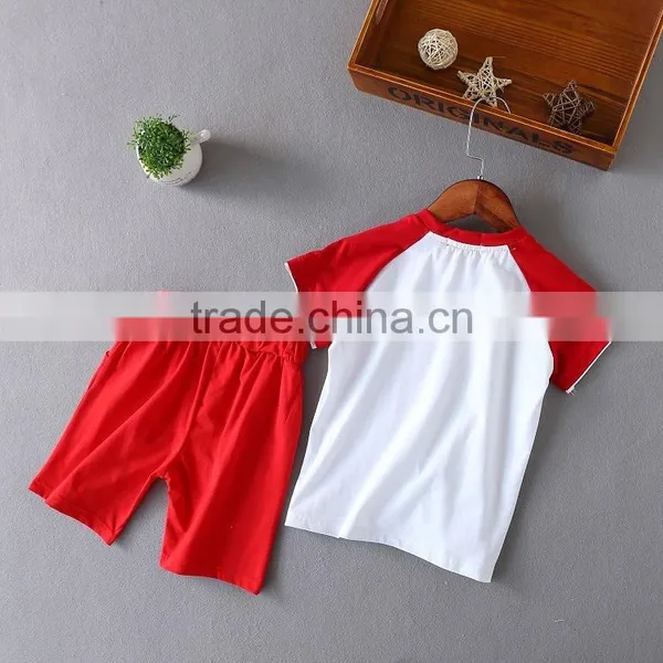 Wholesale Summer Short Sleeve Cotton Priting Boys Kids t Shirt and Shorts photo-4