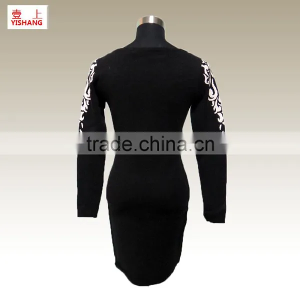 Jacquard 75%Viscose 25%Polyester Fashion Lady Dress Sweater More Choose photo-2