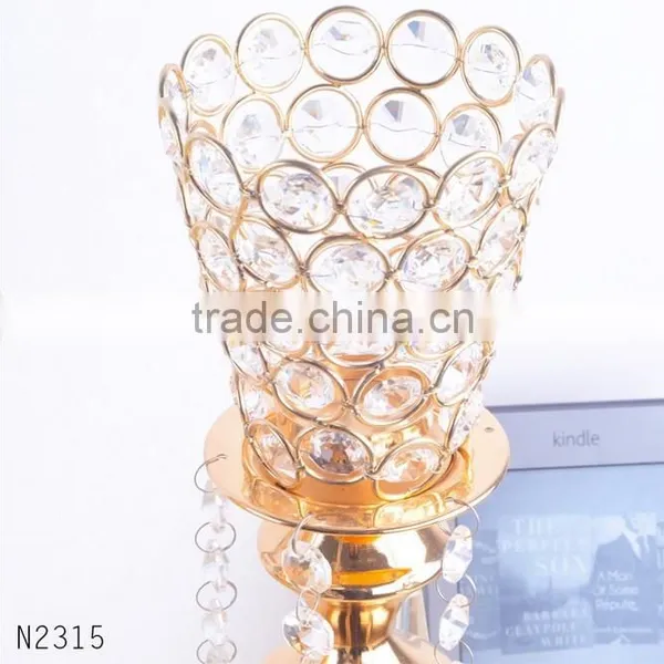 Hot Sale Crystal Candle Holder for Wedding Decoration JC-001 Set of 2 photo-2