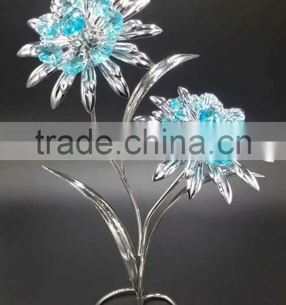 k9 Crystal Flower With Golden Plated photo-2