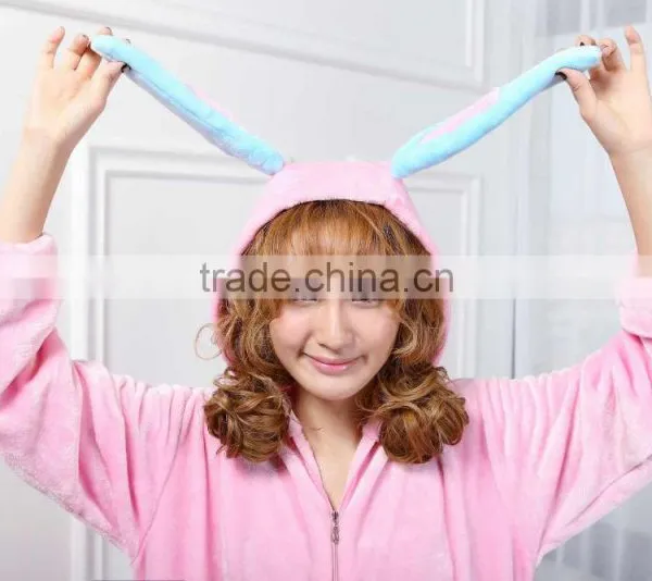 Soft Fannel Warm Rabbit Costume Wholesale Bunny Costume Animal Adult Onesie photo-4