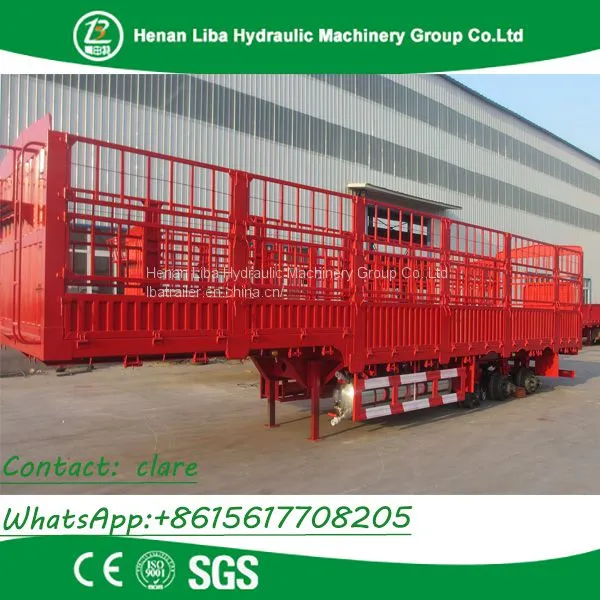 Direct Manufacturer Low Price 3 Axle Fence Trailer Stake Truck Semi Trailer photo-4