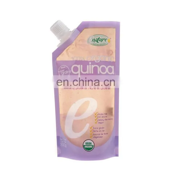 Custom Reusable Fresh Organic Juice Plastic Drink Pouch With Spout Packaging in High Quality