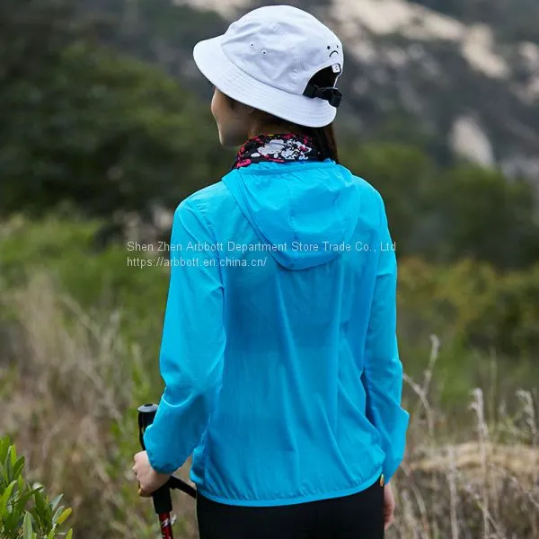 Woman Sunproof Chinlon Skin Clothes With Hood