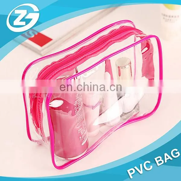 Wholesale Cheap High Quality Zip Top Girls Women Cosmetic Transparent Custom Size Logo Clear PVC Bag photo-3