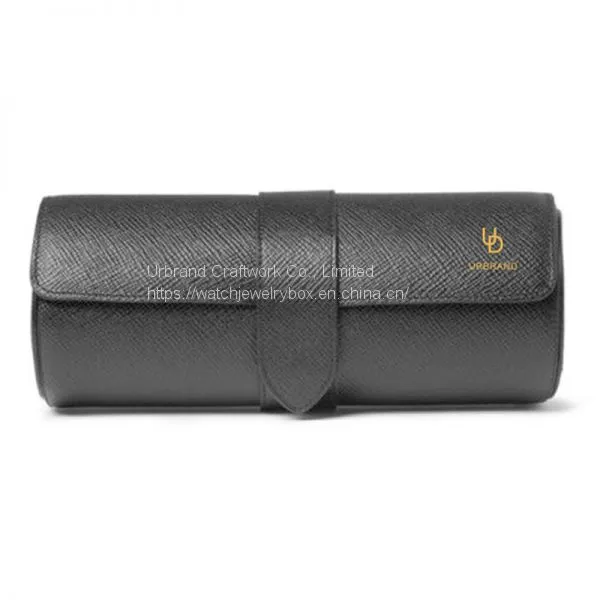 Wholesale Personalized 3 Watches Storage Watch Roll Vintage Leather Watch Gift Box Wristwatch Boxes Travel Watch Case With Sponge Pillow​ photo-2