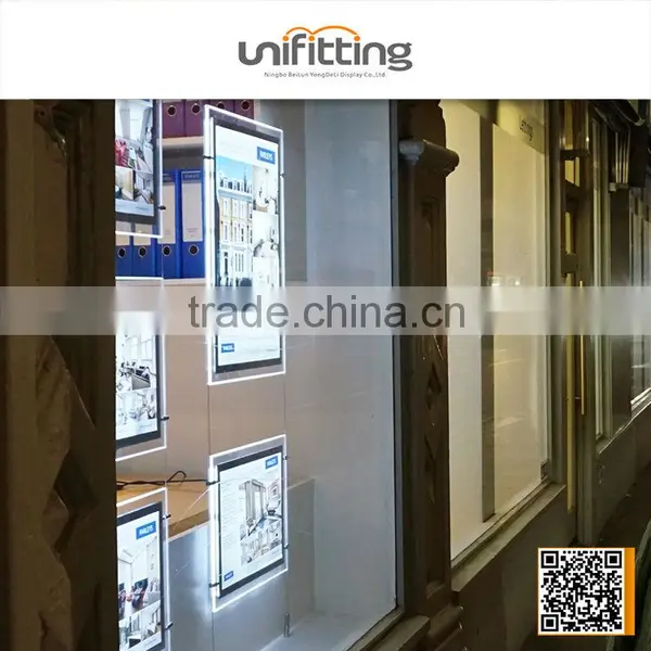OEM Super Slim Hanging Acrylic Crystal Led Light Box photo-3