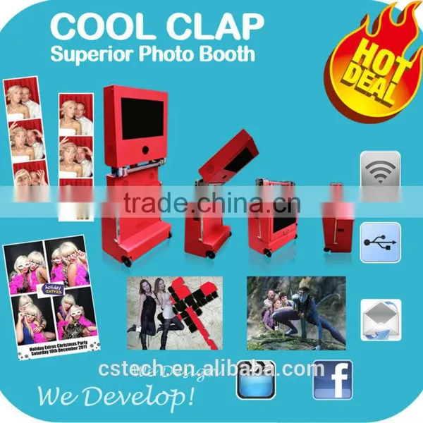 22" Dual Touch Screen Portable Folding Design Photo Booth With 3D Stunt Effect Photo photo-3