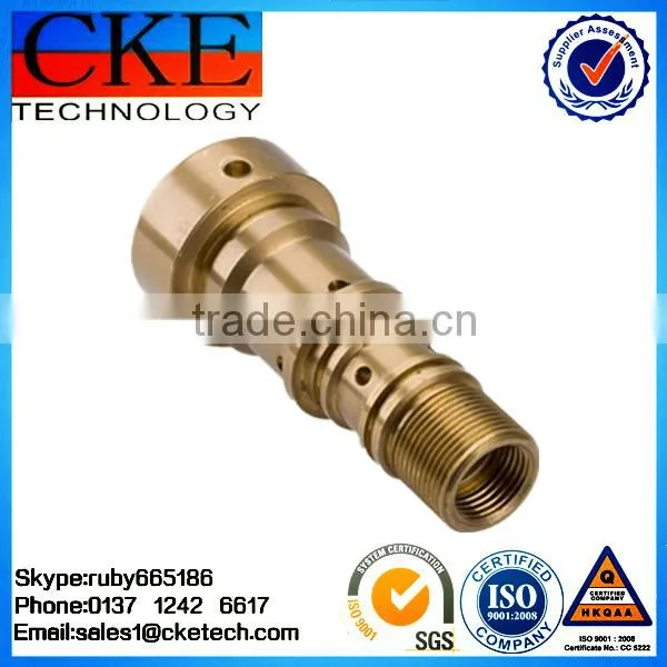 Brass CNC Machined Threaded Bolts Nuts Fasteners Insert Parts