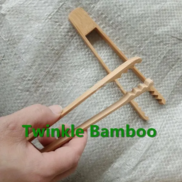 Bamboo Ice Tong for Bread Wholesale Bambu Tongs From China photo-2