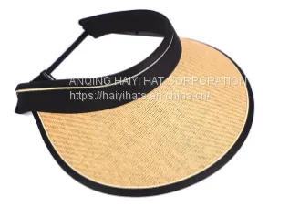Wholesale Fashion Straw Visor Hat Foldable UPF50+ UV Protection Wide Brim Beach Sun Visor Hat