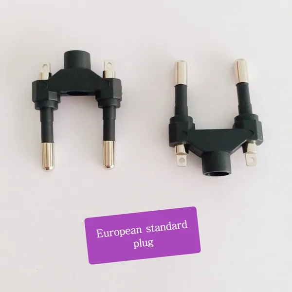 European Standard Plug, European Standard Pin, Charger Plug, Adapter Connection Plug. H65 Brass, Nickel Plated.
