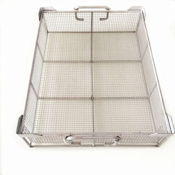 Professional Customized Stainless Steel Wire Mesh Basket With Handle photo-4