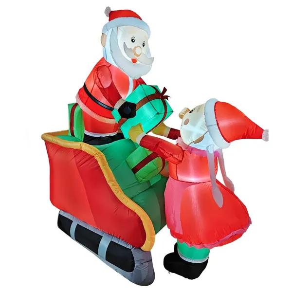 Christmas Outdoor Decor With Santa Inflatable – Perfect for Xmas Decor