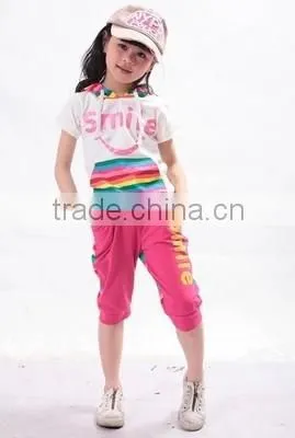 2015 Children Sports Wear Plain T-Shirt and Sport Pants / Wholesale Clothing Made in China Jiangxi photo-3
