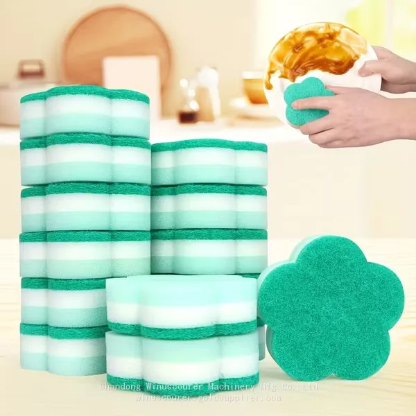 Scouring Sponge Pads Double Sided Kitchen Dishwashing Sponges Bulk Pack photo-3
