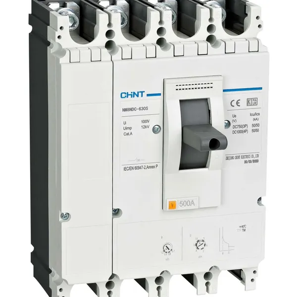 CHINT NM8NDC-630 DC 1000V/Ui Disjoncteur haute tension avec un courant de cadre de 630A