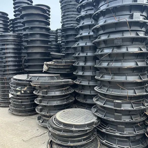 Customized Cast Iron Drainage Manhole Covers High Precision Round Manhole Cover Black Durable Half Weight Jingdong Model 600 photo-5