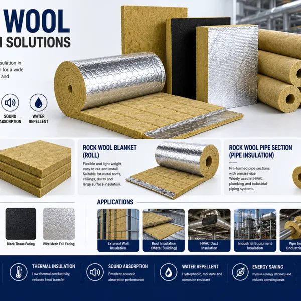 Rockwool Dämmplatte, nicht brennbar, feuerfest, Wärme- und Schalldämmung, für Gebäudewände, Dächer, HLK-Anlagen und industrielle Bauprojekte