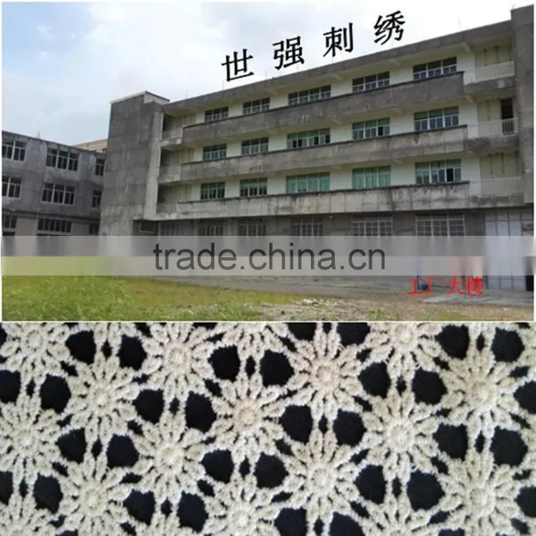 2016 Whole Sale Cotton Lace Fabric With Flower Design for Garment Accessory photo-4