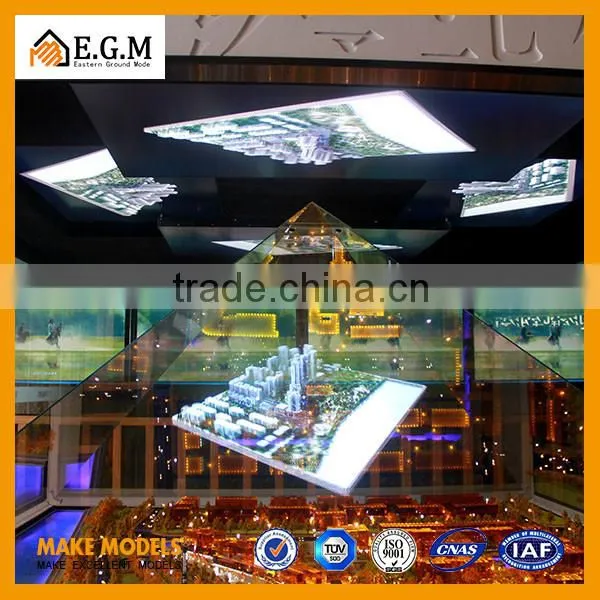 Pyamid Glass 3d Holographic Display Sand Table/models