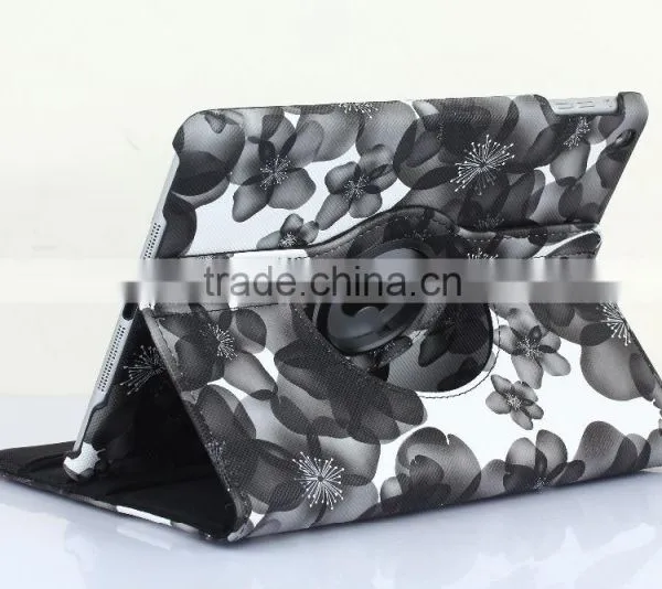 Fashion Peach Flower Series For IPad Mini 4 Flip Leather Case 360 Degree Rotation Case TB-0004 photo-5
