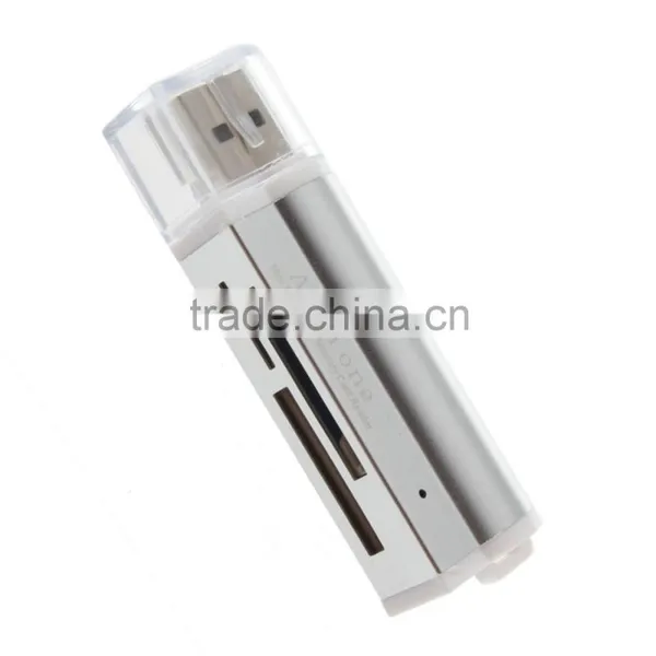 Portable Universal Mini All in One USB 2.0 Multi Memory Card Reader for TF M2 MMC MS Pro Duo White Wholesale photo-4