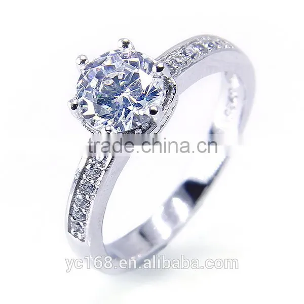 S925 Sterling Silver Wedding Rings With Cubic Zirconia Stones Express Jewelry