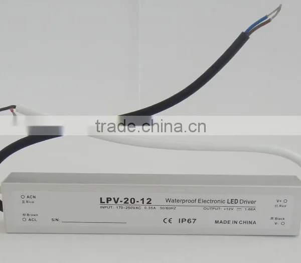 Factory Direct Sale Good Price High Quality Waterproof Led Power Supply ac dc 20w 12v LPV-20-12 photo-3
