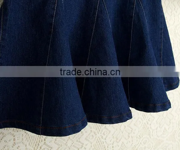 High Waist Short Denim Skirt Women Blue Elasticity Denim Pleated Mini Skirt Girls Ball Gown Sexy Girls in Short Denim Skirt photo-6