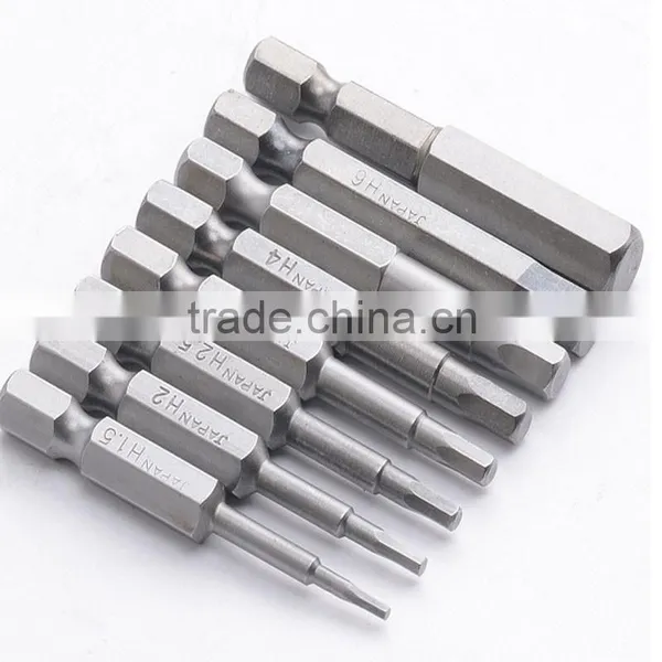 10pcs H3 1/4 Inch Hex Shank Magnetic Hex Head Screwdriver Bits Electric Screwdriver Set 50mm AR-61 photo-2
