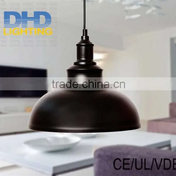 Black Iron Industrial Caged Filament Metal Shade Aged Steel Black Finished Edison Pendant Lamp