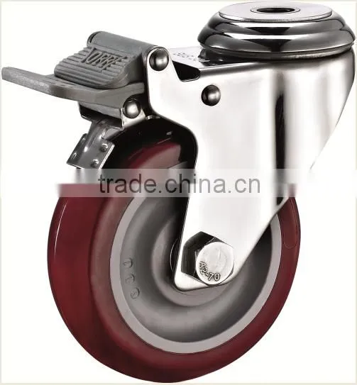 304 Stainless Steel Medium Duty Casters With PU Wheel photo-5